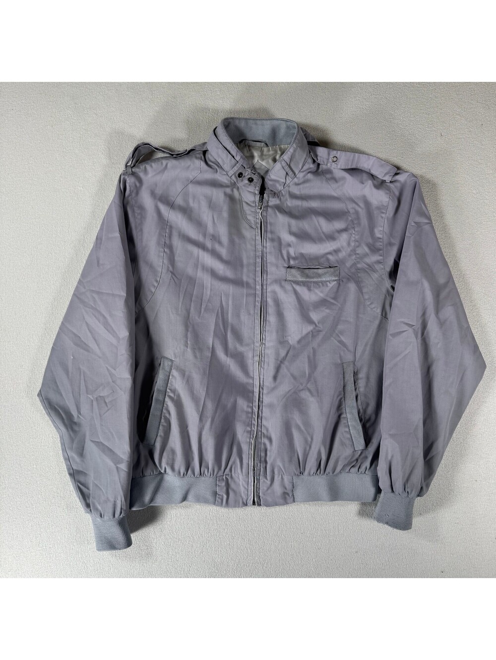 Vintage 80s Lavender Jean Gabrielle Zip Up Detailed Light Jacket Sz M